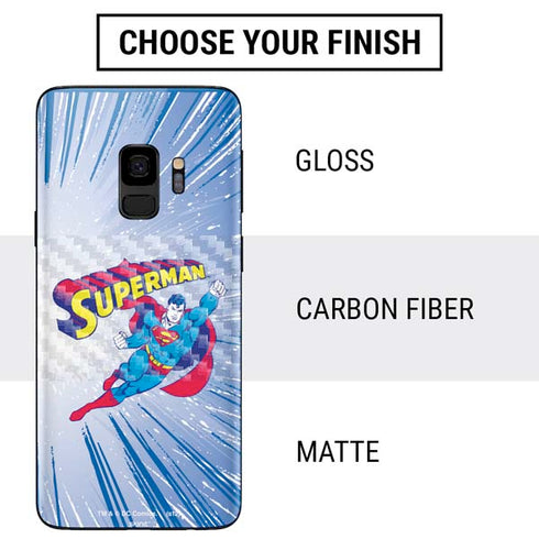 DC Comics Superman Vintage Action Pose Galaxy S9 Skin